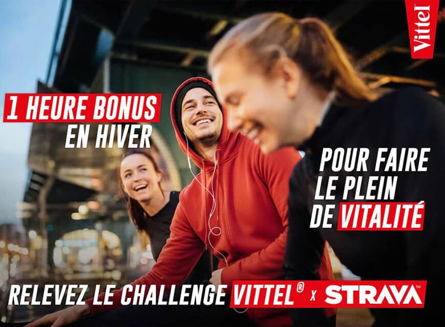 Vittel x Strava banner campaign